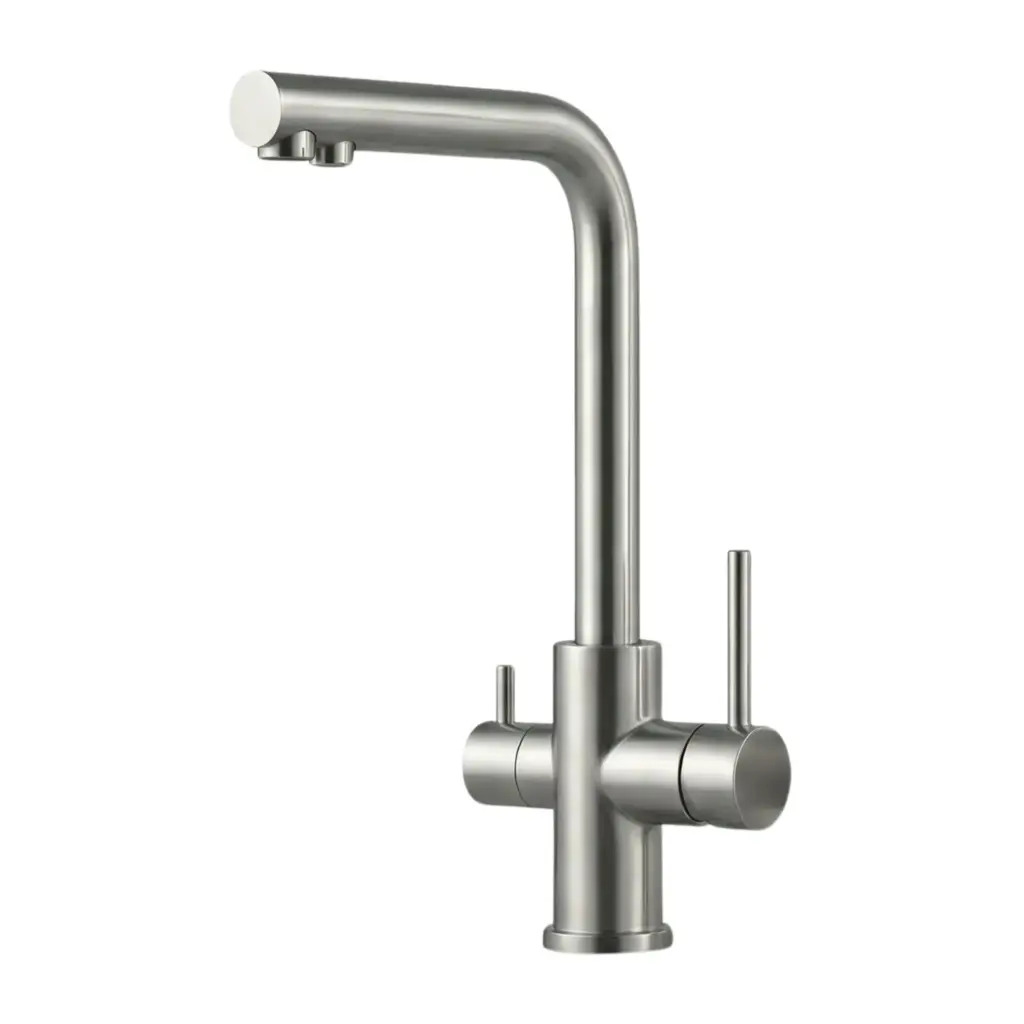 3-Wege-Wasserhahn AVANT INOX Edelstahl massiv | L-Auslauf, C-Auslauf, U-Auslauf