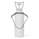 CO2 Flaschenhalter aus Edelstahl inkl. Kette für 2-10 KG Kohlensäureflaschen | Gasflaschen