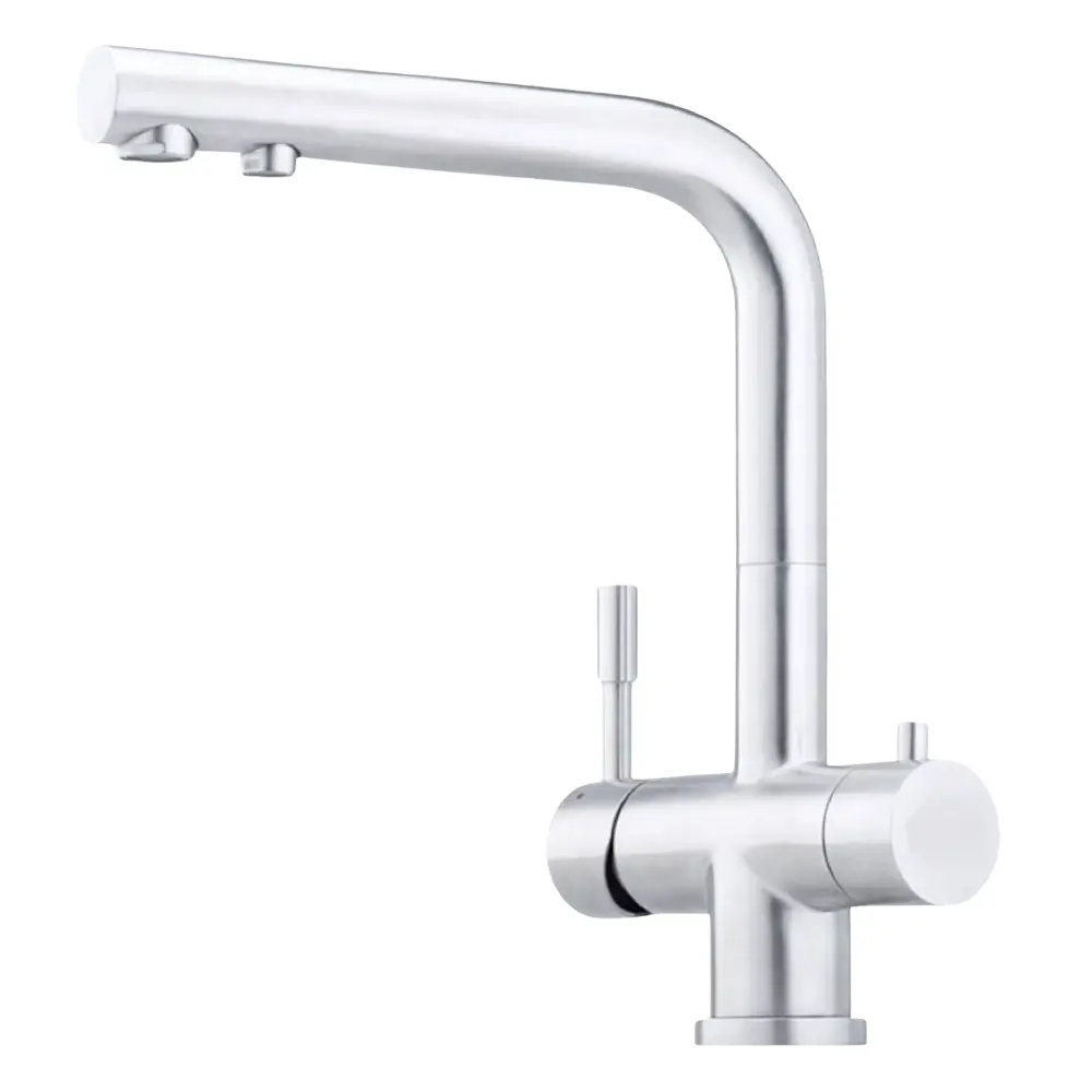 3-Wege-Armatur FRANKE L-Auslauf in Edelstahl Massiv