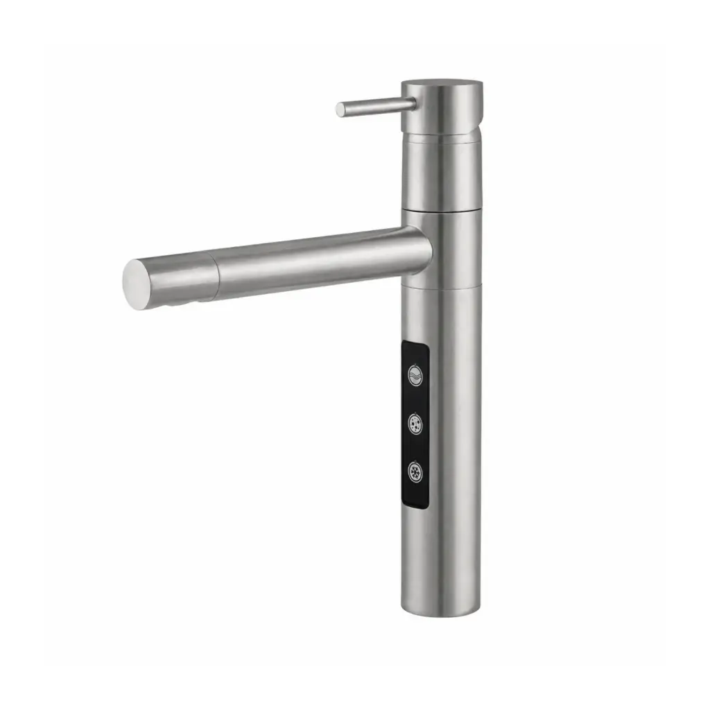 5-Wege-Armatur STELLA L-Auslauf in Edelstahl massiv | Made in Italy
