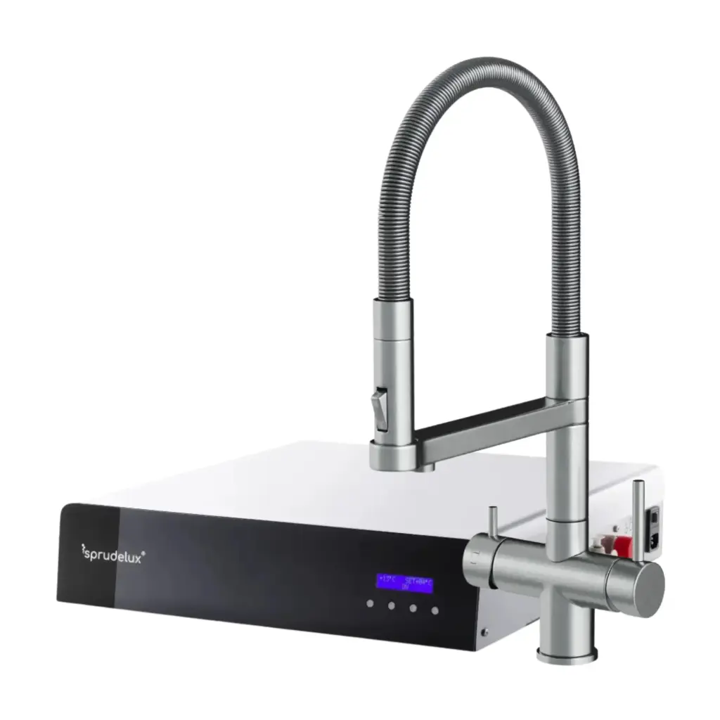 SPRUDELUX® ULTRA FLAT - Premium Sprudelanlage | nur 10,5 cm flach | hoher CO2 Gehalt | geräuscharm | Edelstahl | Made in Italy