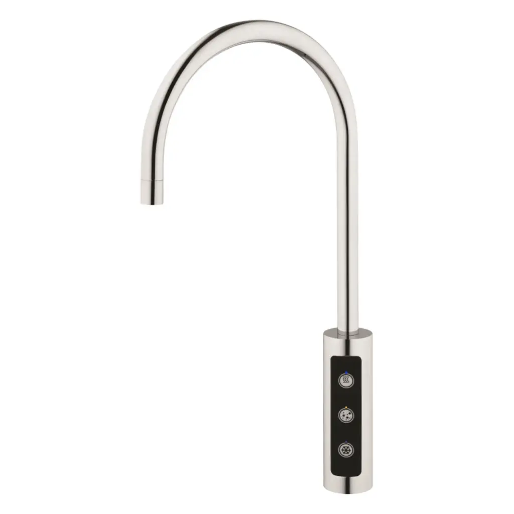 3-Wege-Zusatzarmatur LARA in Edelstahl Massiv - Wasserhahn geeignet für Sprudelwasser