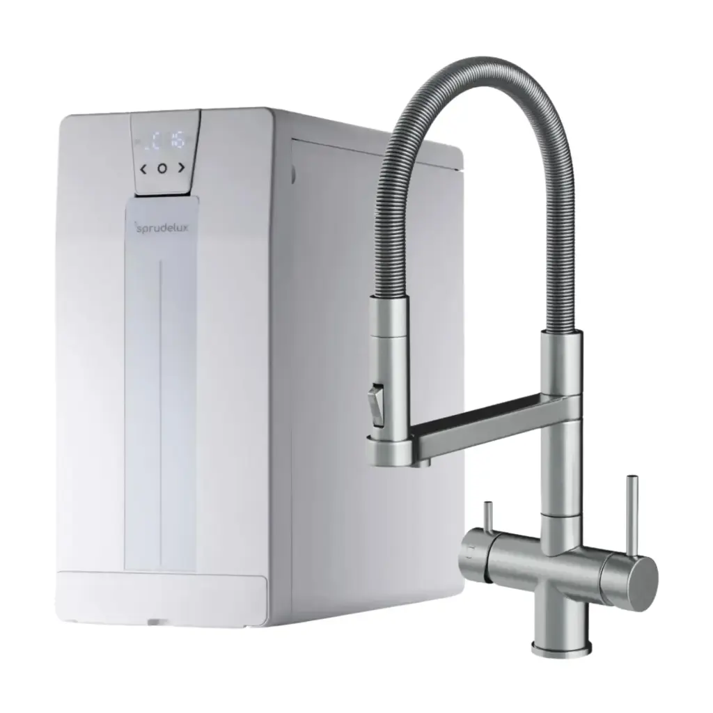 SPRUDELUX® POWER SODA - Premium Untertisch-Sprudelanlage | 20 L/Std. | höchster CO2 Gehalt | kompakt & leistungsstark | Made in Italy